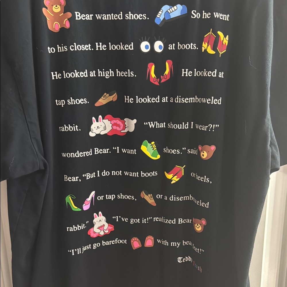 Teddy Fresh “Bear wanted shoes” black tee